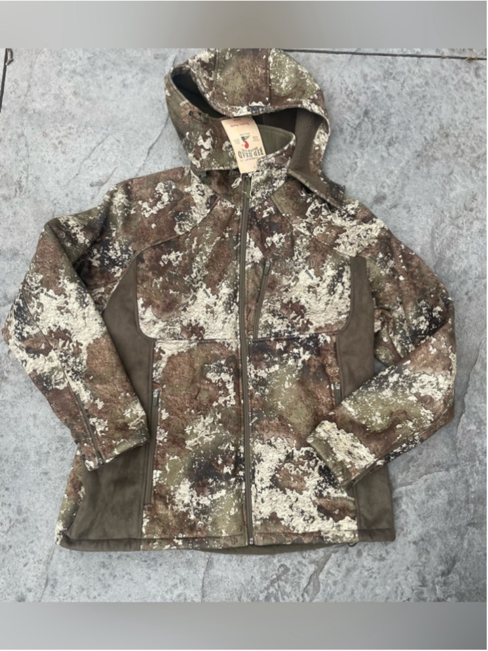 RedHead Tundra Camouflage Hooded Thermal Jacket Brown Green Beige Camo Hunting